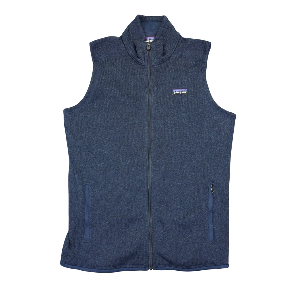 Patagonia Better Sweater Vest Womens Large Navy Blue Fleece Full Zip Outdoor